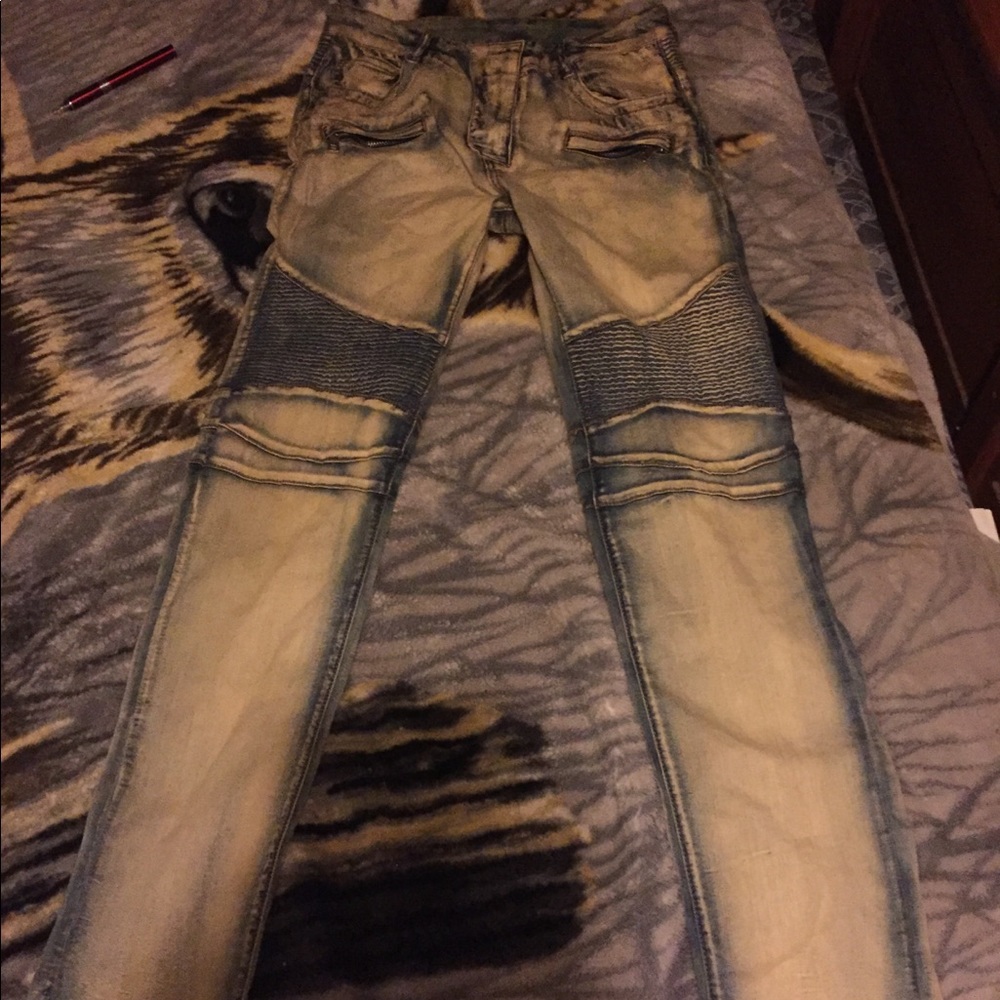 Balmain jeans.
